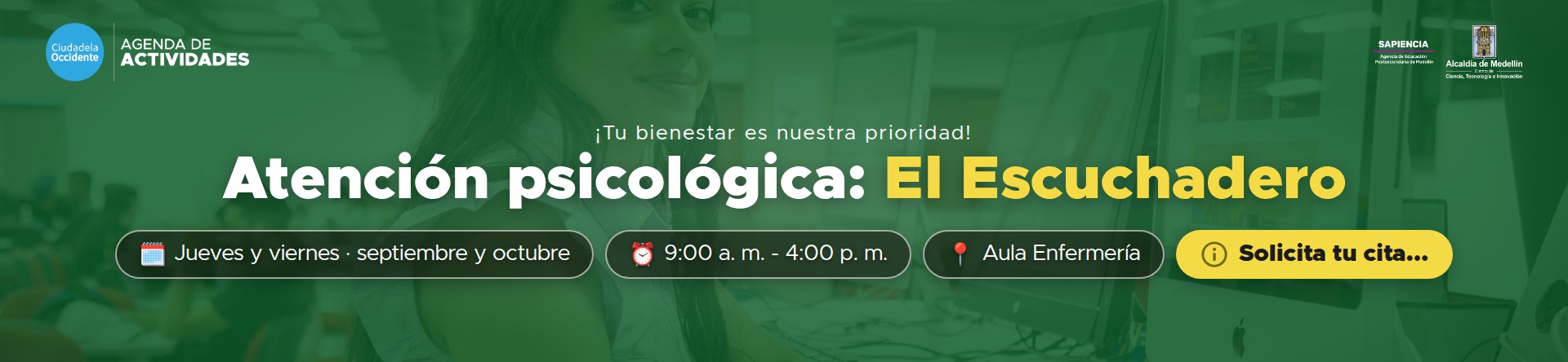 Banner Atención psicológica individual y talleres