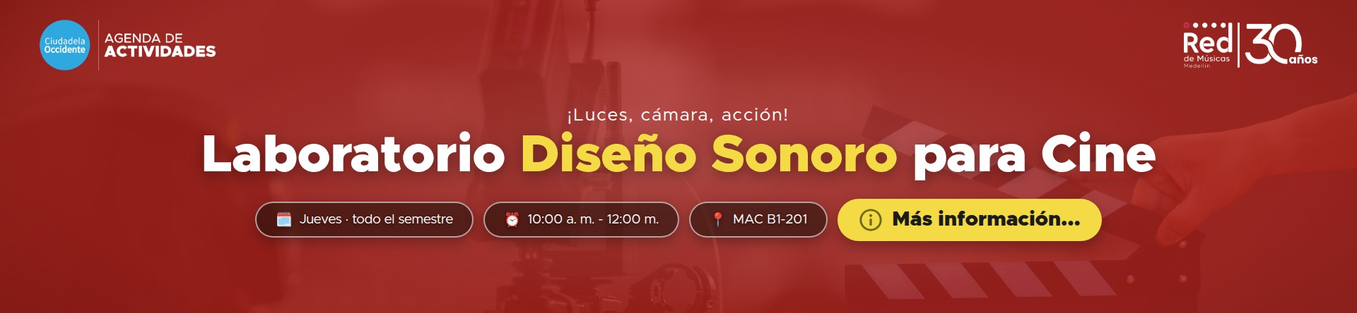 Banner Laboratorio diseño sonoro para cine